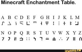 Use the following search parameters to narrow your results a subreddit to learn, use, and or spread the wonderful language of the minecraft enchantment table. Minecraft Enchantment Table Abcdefghijklm Rstuvwxyz Ifunny Minecraft Enchantments Minecraft Minecraft Funny Memes