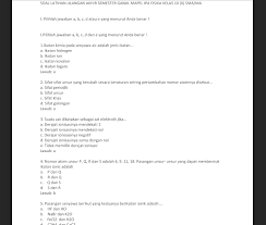 Soal Uas Ipa Kimia Kelas 10 Sma Ma Dan Kunci Jawaban Contoh Soal Latihan Unbk 2020