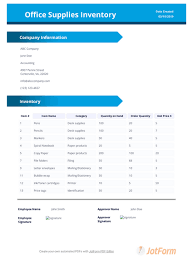 Microsoft is working with nasdaq and refinitiv to pull current financial data directly into your spreadsheets under a new feature called data types. Beverage Inventory Pdf Templates Jotform