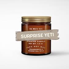 Sorpresa Yeti Vela de soja en tarro ámbar de 8 oz - Etsy España