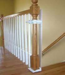 The rail bolt is threaded into one fitting and slips into the 1/2 hole in the other. Kidco K12 Gate Mounting Kit For Stairway Newel Post Banister Installation 786441010128 Ebay