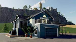 Here we have a garage with 2 working doors to park your vehicles in and a working light. Fs19 Farm House Big Blue Us V1 Simulator Games Mods