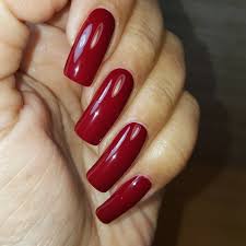 Red nails are always in style. Dark Red Gel Nails New Expression Nails