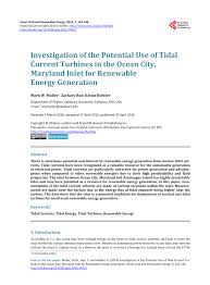 Pdf Investigation Of The Potential Use Of Tidal Current