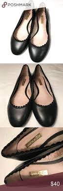 Louise Et Cie Black Leather Ballet Flats Scallop 6 Black Leather Ballet Flats Leather Ballet Flats Louise Et Cie