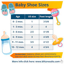 Kids Toddler Shoe Size Chart By Age From 0 To 12 Yrs