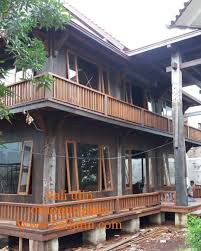 Desain dan model rumah kayu minimalis. 46 Gambar Rumah Kayu Ulin Terpopuler Lingkar Png