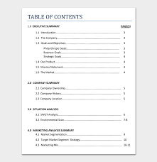 His approach boosts your confidence and makes difficult sample of table of contents for business plan stuff look easy. Bakery Business Plan Template 15 Samples Word Doc Pdf Format