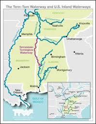 Tennessee Tombigbee Waterway And U S Inland Waterways Map