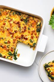 Crustless Spinach Quiche With Cheese And Bacon Recipe Recipe Spinach Quiche Bacon Recipes Recipes