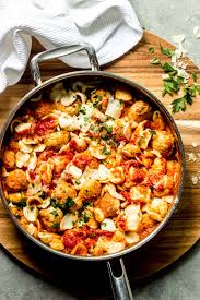 This is a simple recipe with salt, pepper, and olive oil, but so versatile. Pasta With Baked Mini Chicken Meatballs In Cream Sauce Little Broken