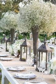 Babys Breath Wedding Table Decor French Country Wedding Rustic Chic Wedding Babys Breath Wedding