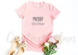 Heather Pink Ladies Shirt Mockup Bella Canvas 6004 Shirt Etsy Pink Ladies Shirt Mockup Womens Shirts