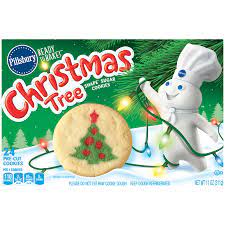 They have already been spotted in stores. Pillsbury Christmas Tree Shape Sugar Cookies 11 Oz 24 Count Walmart Com Walmart Com