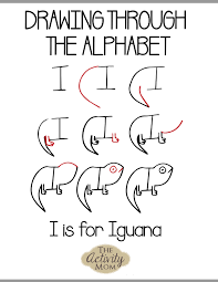 Alphabet · drawings · cool drawings, dino drawing, . Drawing Through The Alphabet Letter I The Activity Mom