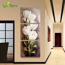 3 Piece Oil Painting Living Room Modern Wall Painting Flower Decorative Wall Art Painting Pictures Print Wall Painting Flowers Wall Painting Wall Art Painting