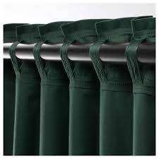 Sanela Room Darkening Curtains 1 Pair Dark Green 55x98 Ikea Dunkelgrune Zimmer Verdunkelungs Gardinen Verdunkelung