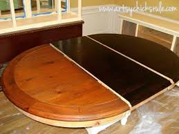 Minwax Stain In English Chestnut First On The Left And Followed With Minwax Walnut O Chalk Paint Dining Room Table China Cabinet Dining Room Table Chairs