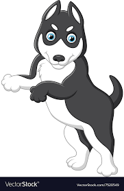 A Funny Cheerful Dog Standing Royalty Free Vector Image