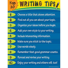 Top 10 Writing Tips Chart Becoming A Author Writing Tips Writing Skills English Writing