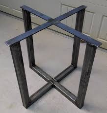 Custom metal square leg base. Custom Table Base Brad Greenwood Designs