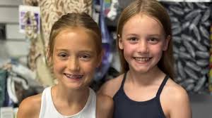 TRTumbling into fun with Mrs. Reynolds! Rising 3rd grader Rowan Stack and  her friend Avery got to flip, twist and cartwheel with SJC parent and Pre-K  4 Aide Lauren Reynolds