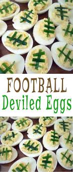 Football Deviled Eggs Game Day Snack Ideas Glitter N Spice Recipe Football Food Food Appetizers For Party