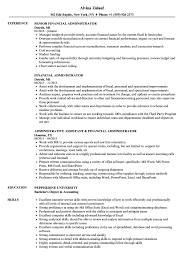 • assist cfo in handling operational and managerial activities of the department. Financial Administrator Resume Samples Velvet Jobs