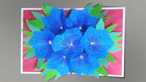 Draw and cut the flower card template. How To Make A 3d Flower Pop Up Card