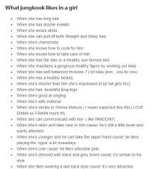 Image Result For Jungkook Ideal Type 2018 Jungkook Ideal Type Type Of Girlfriend Jungkook