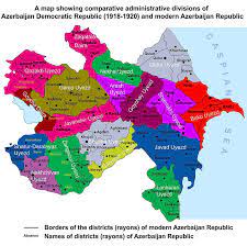 Azerbaijan, country of eastern transcaucasia. Azerbaijan 1918 1920 Comparative Administrative Divisions Of The Azerbaijan Democratic Republic 1918 1920 Administrative Division Map Democratic Republic