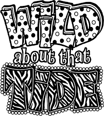 Awesome Alabama Wild About The Tide Football Bama Text Coloring Page Football Coloring Pages Coloring Pages Alabama Elephant