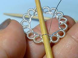 Use simple barbecue skewers instead! Create Beautiful Wire Crochet With No Special Tools Jewelry Making Blog Information Education Videos