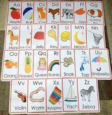 Registration on or use of this site constitutes acceptance of our terms of service. Large Alphabet Flash Cards Letters Words Pic Childminder Teaching Resource Ebay