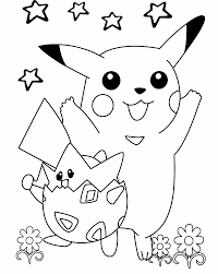 The coloring page is printable and can be used in the classroom or at home for kids. Pokemon Pikachu Playing In The Flower Garden Coloring Page Pikachu Coloring Page Pokemon Coloring Pages Cartoon Coloring Pages