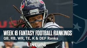 Bobby decides to employ the zero rb. Week 16 Fantasy Football Ppr Rankings Projections Deandre Hopkins Will Enjoy A Strong Matchup