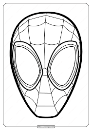 Make a coloring book with spiderman mask for one click. Free Printable Spiderman Mask Pdf Coloring Page