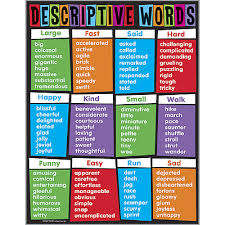 descriptive words chart