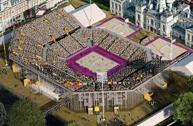The indoor volleyball competition took place at earls court exhibition centre, in west london, and the beach volleyball tournament was held at horse guards parade in central london. Populous And Atkins Beach Volleyball Stadium London 2012