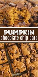 Pumpkin Chocolate Chip Bars Pumpkin Bars Pumpkin Recipe Pumpkin Dessert Pumpkin Chocolate Chip Bars Are Supe Desserts Pumpkin Recipes Pumpkin Chocolate