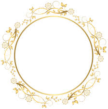Gold Round Floral Border Transparent Png Clip Art Image Floral Border Flower Frame Ornament Frame