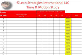 Cycle Time Template Time And Motion Study Templates Key Performance Indicators