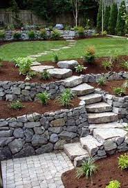 Top 50 Best Slope Landscaping Ideas Hill Softscape Designs Backyard Landscaping Backyard Garden Stairs