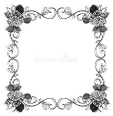 Flower border flowers clip art borders image clipartix. Floral Border Design Element Black And White Stock Illustration Illustration Of Garden Artistic 5801625