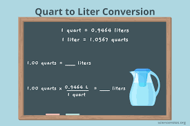 Quart is equal to 32 u.s. Quart To Liter Conversion Example