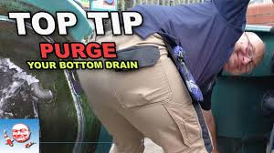 It is made very simply from pipework and has a restrictor inside and an air tube which extends above water level. Purge Out Your Bottom Drain Youtube