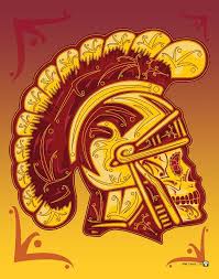 Usc Trojan Sugar Skull 11x14 Print 11x14 Print Art Usc Trojans