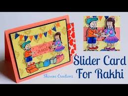 Diy Slider Card For Rakhi How To Make Rakshabandhan Card At Home Youtube Slider Cards Card Making Kids Rakhi Cards
