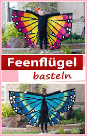 Feenflugel Fur Kinder Basteln Einfache Diy Anleitung Butterfly Costume Diy Butterfly Costume Butterfly Wings Diy