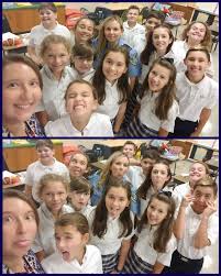 Deputy Mandy Falcon posed for a "class selfie" with Mrs. Kacy Reyna and her  5th graders at Holy Savior Catholic School this week following their first  D.A.R.E. lesson. "Ok, serious picture first! ....